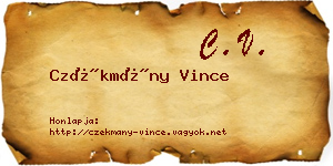 Czékmány Vince névjegykártya
