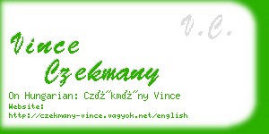 vince czekmany business card